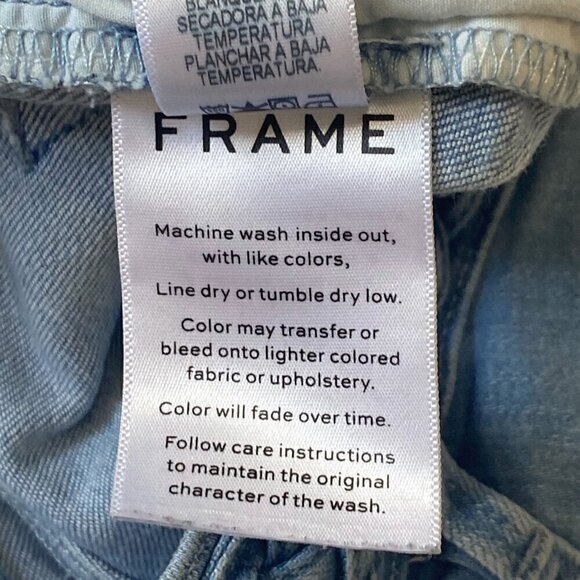 FRAME Le Cutoff Braid Waist Denim Shorts size 26 - Picture 10 of 16